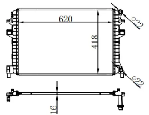 ORIS BVW033016 Radyatör 5Q0121251EJ resmi