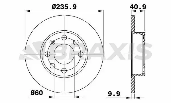 BRAXIS AE0384 Ön Fren Diski 90008003 resmi