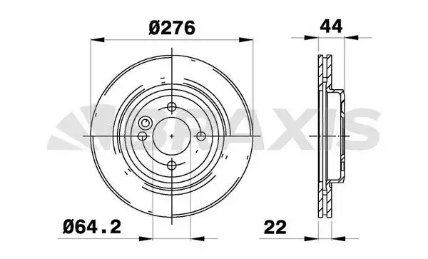 BRAXIS AE0104 Ön Fren Diski 34116774984 resmi