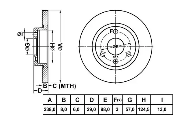 MGA 50191 Ön Fren Diski 4246G0 resmi