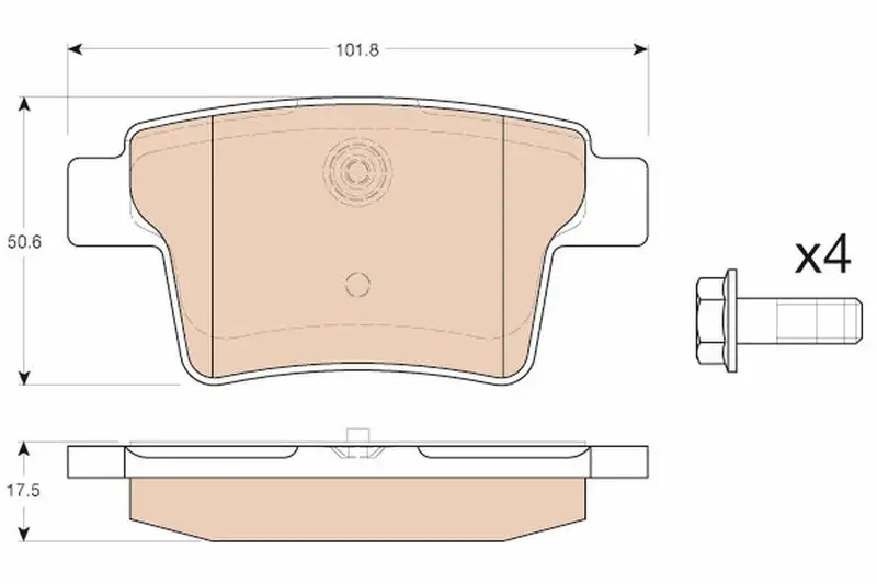 TRW GDB1988 Arka Fren Balatası resmi