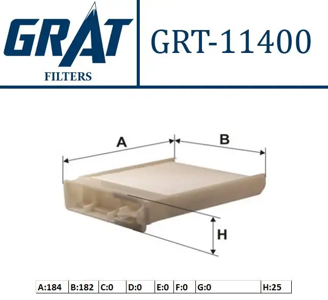 GRAT 11400 Polen Filtresi 7701062227 resmi