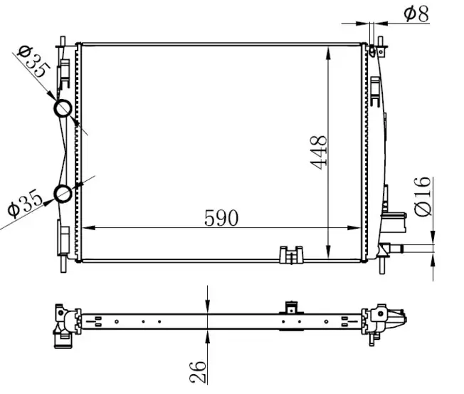 ORIS BNI345026 Radyatör 21410JD50C resmi
