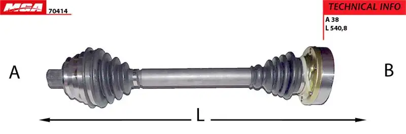 MGA 70414 Ön Aks JZW407449FX resmi