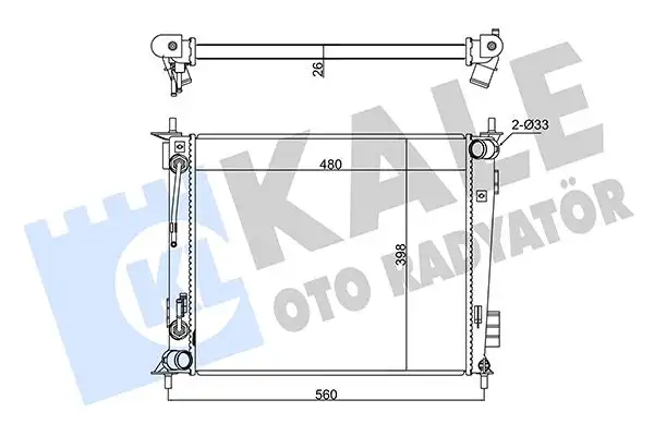 KALE 346130 Radyatör 253102K250 resmi