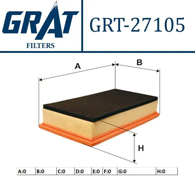 GRAT 27105 Hava Filtresi 46794403 resmi