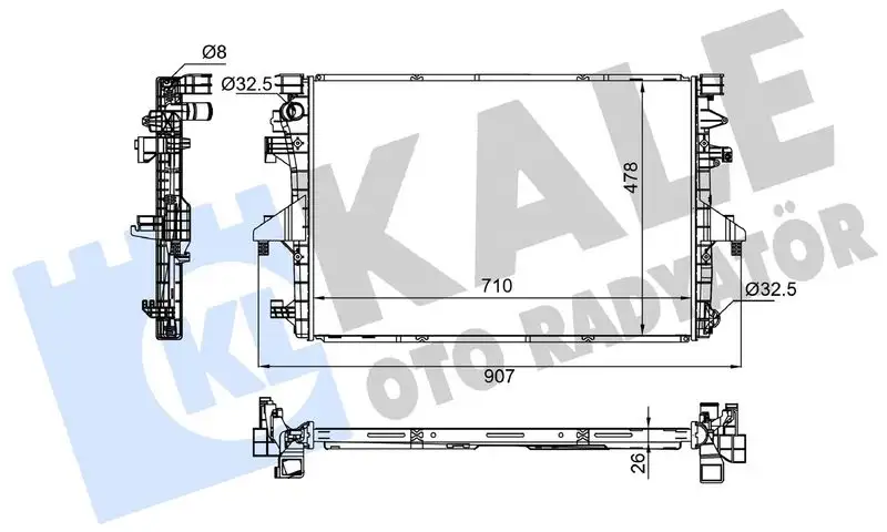 KALE 358925 Radyatör 7E0121253A resmi