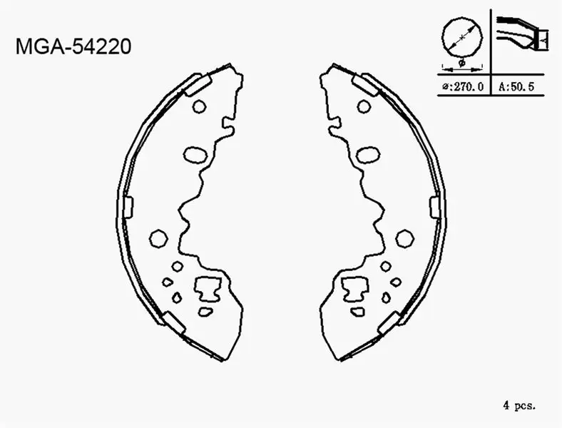 MGA 54220 Arka Fren Balatası resmi