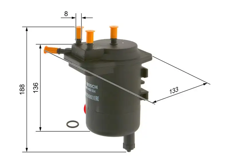 BOSCH 09864B2024 Yakıt Filtresi resmi