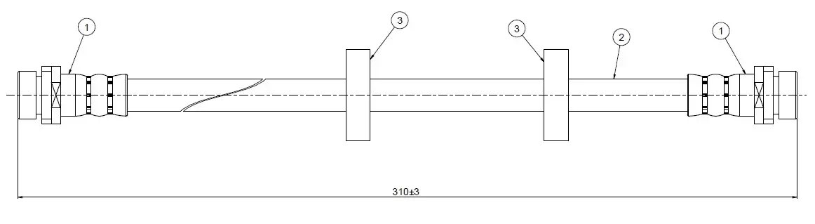 CAVO C800441A Arka Fren Hortumu 93BB2282AA resmi