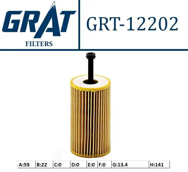 GRAT 12202 Yağ Filtresi 1109R6 resmi