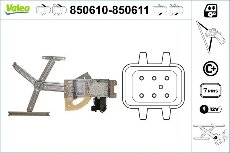 VALEO 850610 Ön Cam Krikosu (Sol) 93178695 resmi