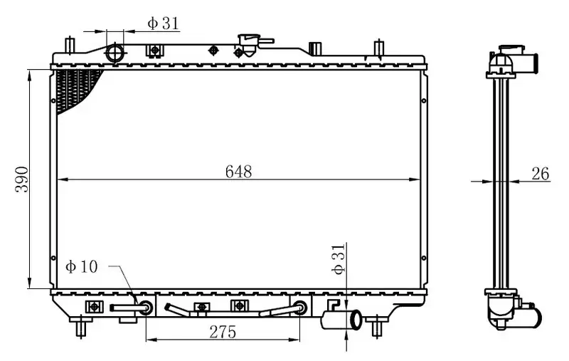 ORIS BMZ006016 Radyatör B55715200C resmi