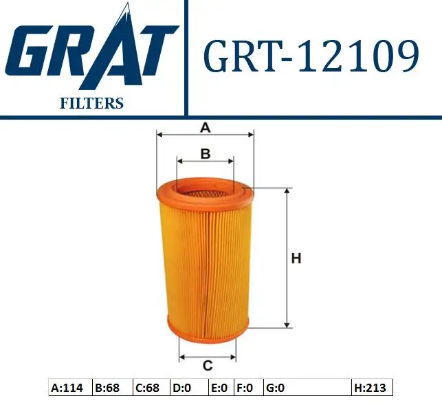 GRAT 12109 Hava Filtresi 1444H1 resmi
