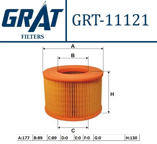 GRAT 11121 Hava Filtresi 7701033713 resmi
