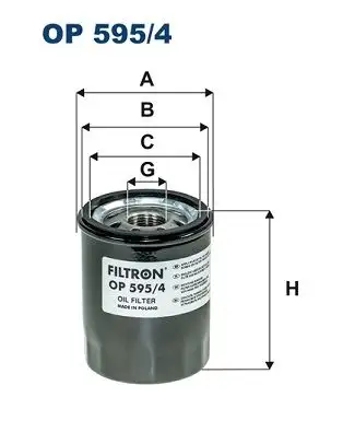 FILTRON OP595/4 Yağ Filtresi resmi