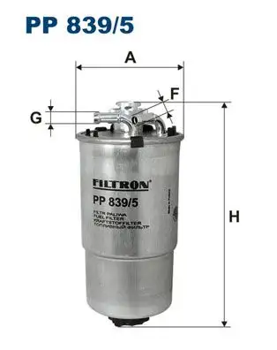FILTRON PP839/5 Yakıt Filtresi resmi