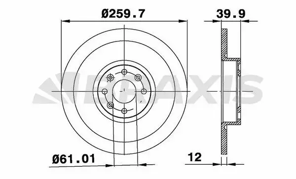 BRAXIS AE0559 Ön Fren Diski resmi