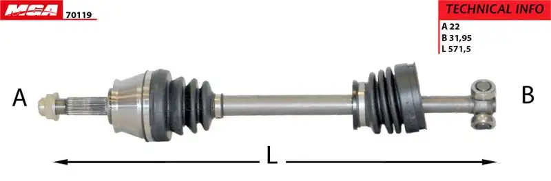 MGA 70119 Ön Aks (Sol) 46307506 resmi