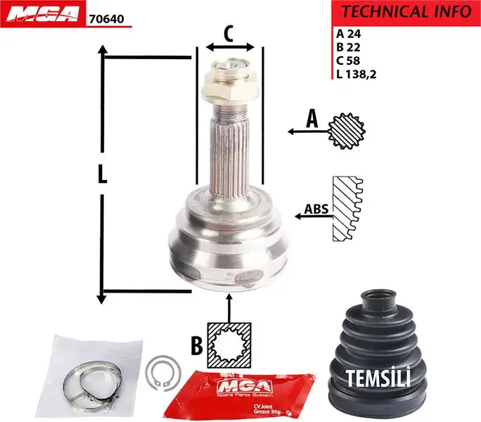 MGA 70640 Aks Kafası (Dış) 4347059115 resmi