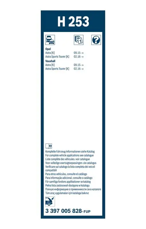 BOSCH 3397005828 Arka Silecek Süpürgesi 1M0C67330 resmi