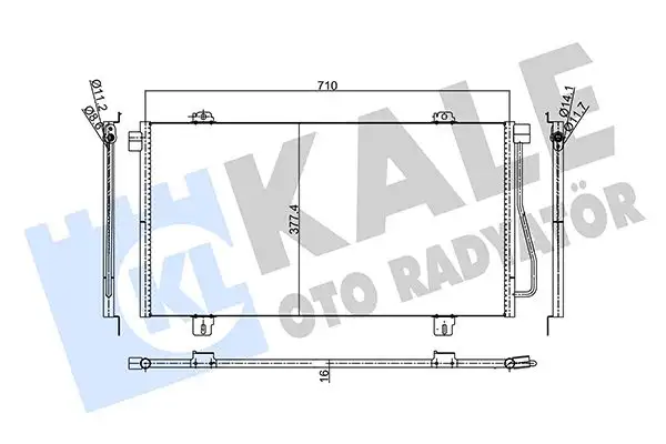 KALE 345560 Klima Radyatörü 7701052120 resmi