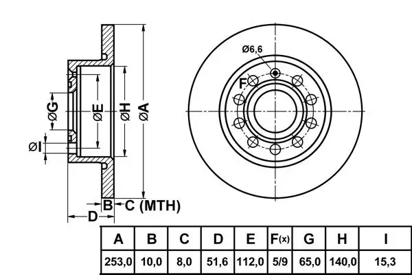 MGA 50276 Arka Fren Diski 1K0615601AB resmi