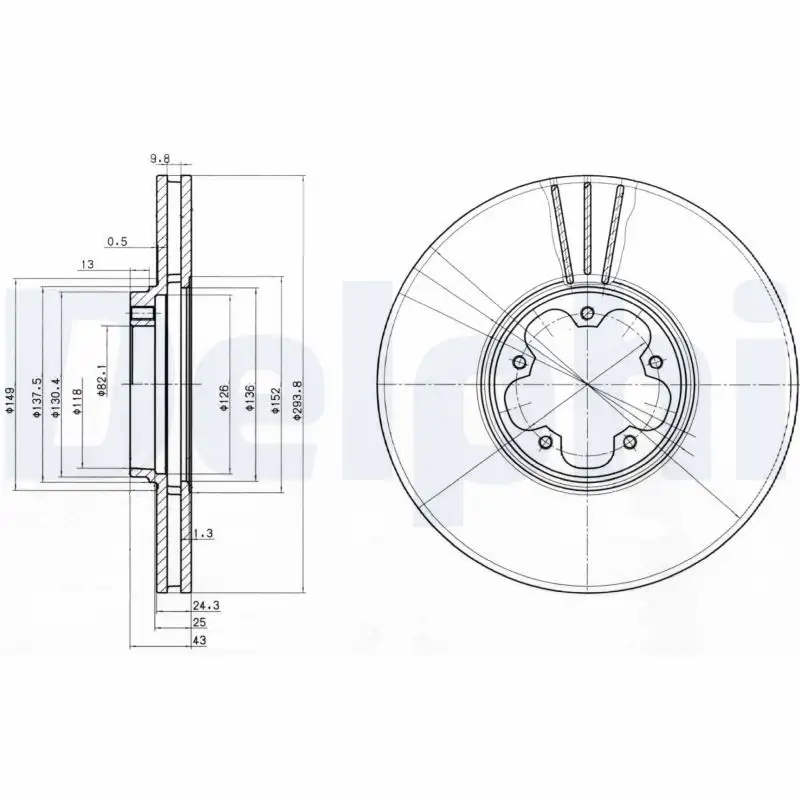 DELPHI BG3504 Ön Fren Diski resmi