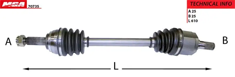 MGA 70735 Ön Aks (Sol) 4950725A00 resmi