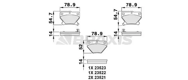 BRAXIS AB0085 Arka Fren Balatası resmi