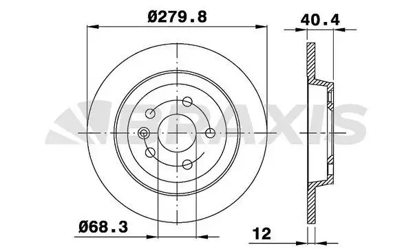 BRAXIS AE0318 Arka Fren Diski 7D0615601 resmi