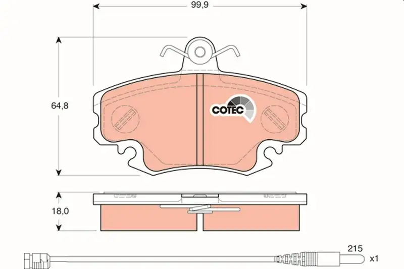 TRW GDB1465 Ön Fren Balatası resmi