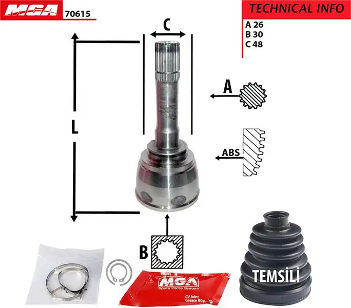 MGA 70615 Aks Kafası (Dış) 4410167D00 resmi
