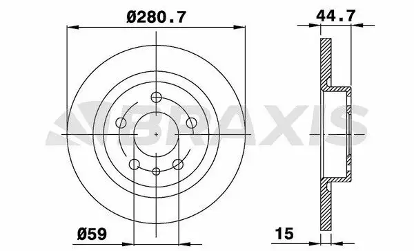 BRAXIS AE0241 Ön Fren Diski 60658567 resmi