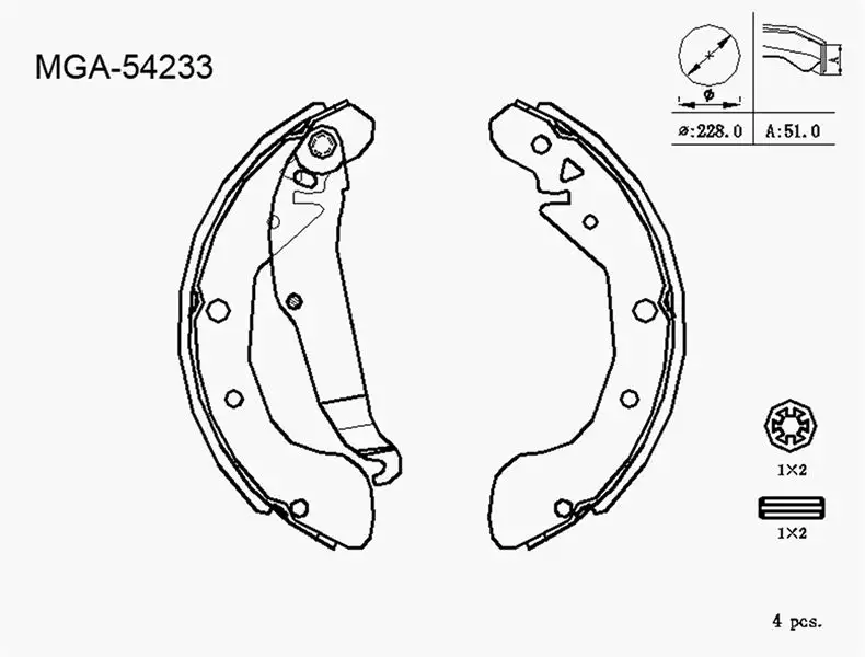 MGA 54233 Arka Fren Balatası C96394977 resmi