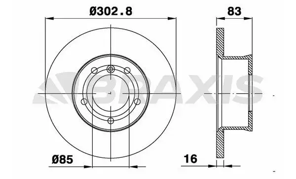 BRAXIS AD1039 Ön Fren Diski A4604210112 resmi