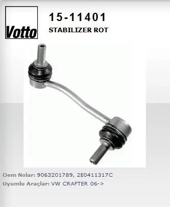 VOTTO 15-11401 Z-Rot (Ön Sol) 2E0411317C resmi