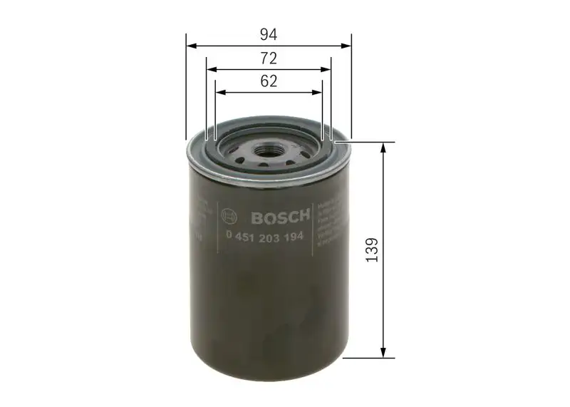BOSCH 0451203194 Yağ Filtresi resmi