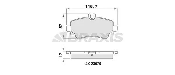 BRAXIS AA0034 Ön Fren Balatası resmi