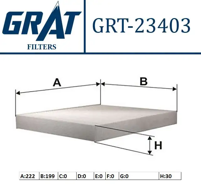 GRAT 23403 Polen Filtresi 80291ST3E01 resmi