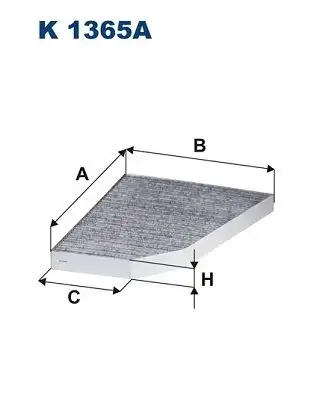 FILTRON K1365A Polen Filtresi (Karbonlu) 103904200A resmi