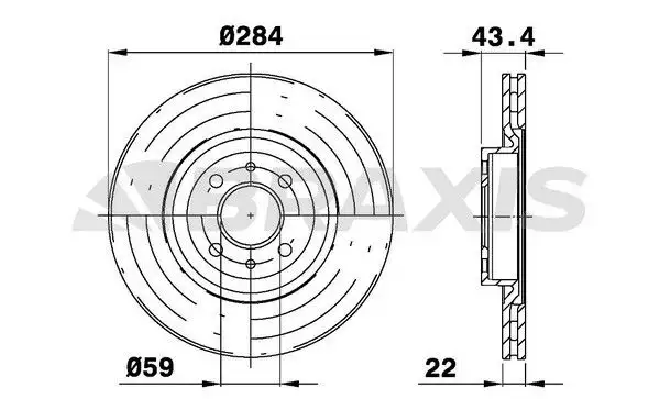 BRAXIS AE0054 Ön Fren Diski 71739569 resmi