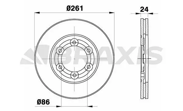 BRAXIS AE0709 Ön Fren Diski resmi