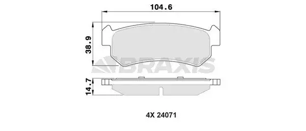 BRAXIS AA0354 Arka Fren Balatası 96405131 resmi
