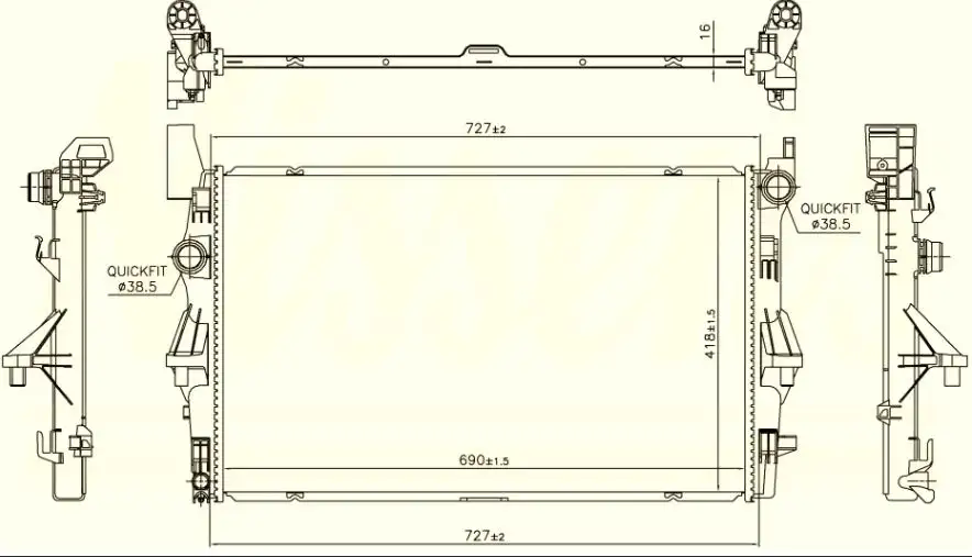ORIS BME913016 Radyatör A4475010201 resmi