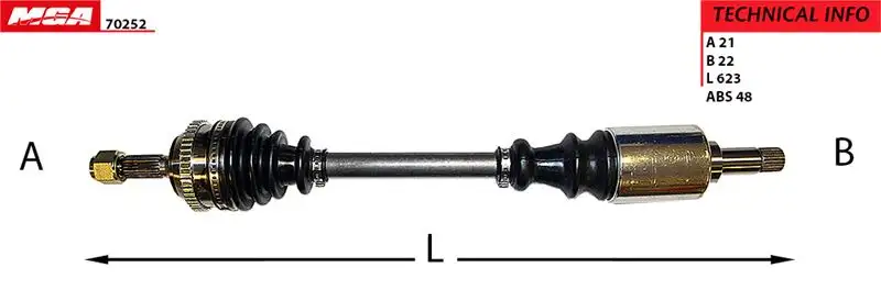 MGA 70252 Ön Aks (Sol) 32722QI32723Q resmi