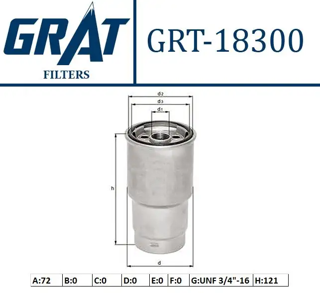 GRAT 18300 Yakıt Filtresi 2339064450 resmi