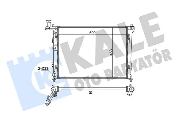 KALE 341980 Radyatör 253102H000 resmi