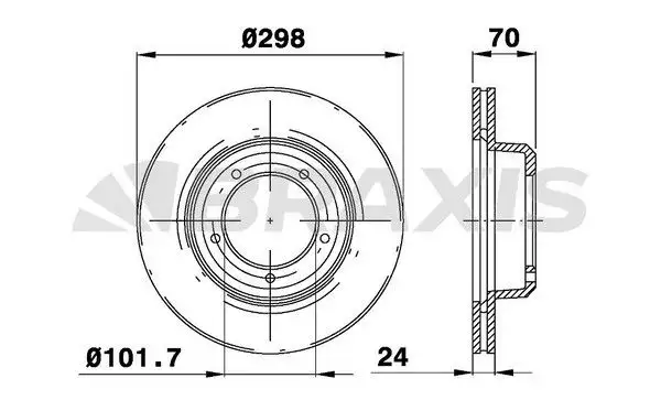 BRAXIS AD0282 Ön Fren Diski LR017952 resmi