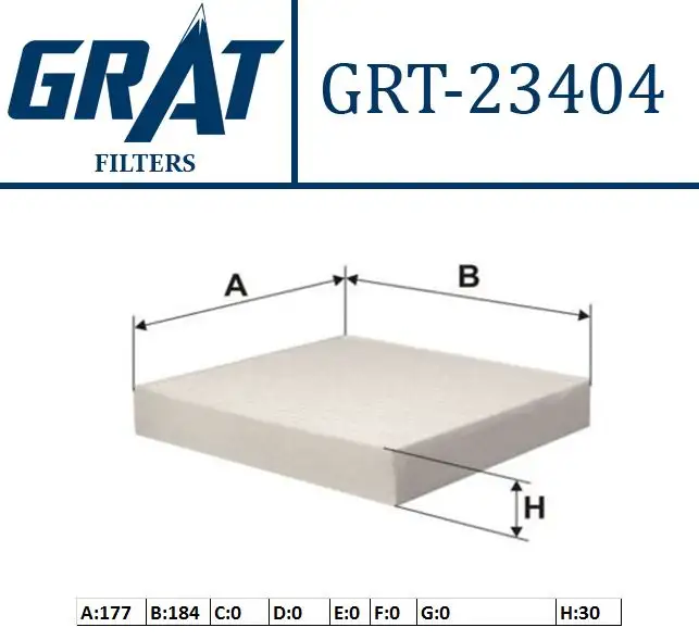 GRAT 23404 Polen Filtresi 80291SELY01 resmi